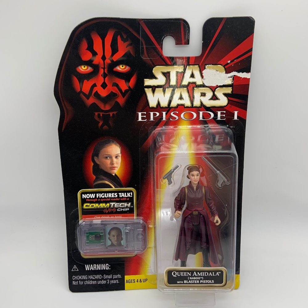 VTG Star Wars Episode1 Queen Amidala Blaster Pistols Figurine Hasbro 1998 SEALED